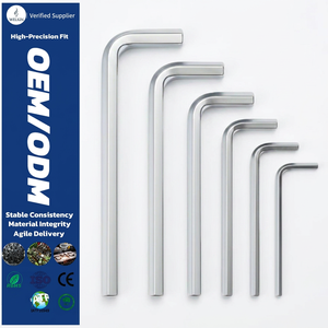 Hex <b>Key</b> Set Allen Wrench Chrome Plated Cr-V Steel L-shaped Metric Imperial Long Arm Professional Repair Tool Spanner - Product Image 1