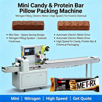 Machine d'emballage automatique de mini-bars chocolatés avec moteur électrique pour barres protéinées, emballage alimentaire et chimique haute vitesse pour sachets