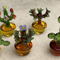 Objets de collection Décoration de table Art déco Vitrail Ornements écologiques Plantes artificielles Verre soufflé artisanal