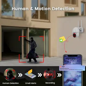 Full HD 1080P Auto Tracking Wireless IP Security Speed Dome Ptz Camera Outdoor Human Detection Smart Tuya Cctv Ptz Wifi Camera