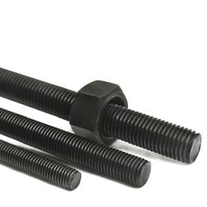 Tiges filetées à pas fin en acier allié avec finition zinguée noire, emballage anti-rayures sous film bulle - Product Image 3