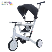 Tricycle pour bébé à prix avantageux, cadre en plastique et en acier, 3 roues, réglable, jouet portable pour les tout-petits