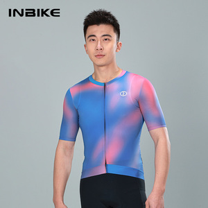 INBIKE người đàn ông của PRO mùa hè đi xe đạp Jersey cộng với kích thước liền mạch ngắn tay áo nhanh chóng khô thoáng khí tùy chỉnh đi xe đạp Jerseys - Product Image 1