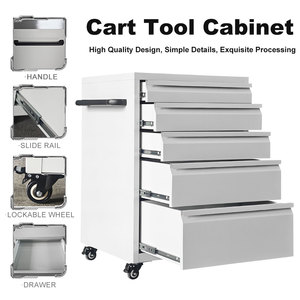 WOMA Venta al por mayor de fábrica: Banco de trabajo móvil de metal y acero con 5 cajones, personalizable OEM, con <span class=keywords><strong>ruedas</strong></span> para <span class=keywords><strong>taller</strong></span>, 5 años de garantía. - Product Image 5