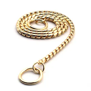 Hot selling 4 Colors Copper Material Snake gold chain dog collars