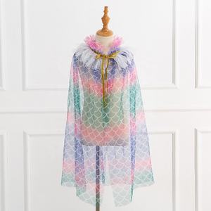 Cape de Noël pour filles, durable, en maille, à paillettes, en tulle, pour bébés et tout-petits, tenue de plage, cape de princesse - Product Image 2