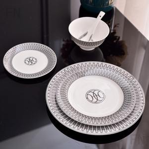 Ceramic Tableware Simple High Quality Cutlery Plate Set Modern Ceramic 58-pcs Dinner Plate Set - Product Image 3