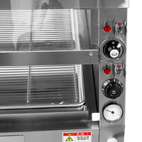 Chauffe-plats à deux niveaux de style KFC, avec remplissage automatique d'eau, en acier inoxydable de qualité alimentaire, économie d'énergie, numérique