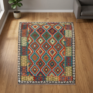 Tapis Kilim fait main haute qualité coloré géométrique laine tapis bohème Tribal Flatweave tapis salon chambre décor 1 pièce - Product Image 4