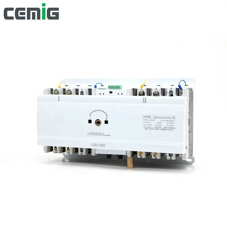 Cemig أفضل الأسعار المهنية المزدوج الطاقة التلقائي التبديل مع شهادة SMGQ1 ATS 100A 225A 400A 630A 800A فئة CB