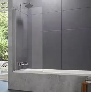 KMRY Hot Sale Tempered Glass Folding Shower Screen Bathroom Glass Shower Screen Suppliers