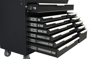 Premium Garage Workshop <b>Rolling</b> <b>Tool</b> Cabinet with 12 Lockable Drawers and Wooden Top - Product Image 3