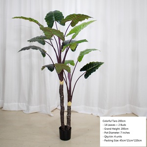 <span class=keywords><strong>Planta</strong></span> Artificial de Taro en Maceta de PVC Color Arcoíris Wangzu, 130/145/160/180/200/230cm, Decoración para Interiores y Exteriores - Product Image 5