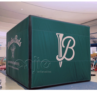 Cabine ouverte de simulateur de golf de jardin de cabine portative extérieure gonflable verte de simulateur de golf avec le logo fait sur commande