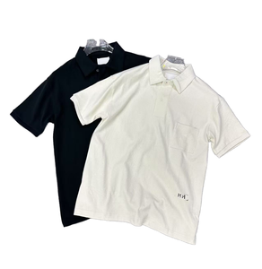 เสื้อโปโลผ้าฝ้ายหนาน้ำหนักมากสำหรับผู้ชาย – ทรงโอเวอร์ไซส์แบบบ็อกซี่ – แขนสั้นแบบดรอปโชว์เดอร์ – ผ้าถักพิเก้คุณภาพพรีเมียมพร้อมกระเป๋าหน้าอก - Product Image 1