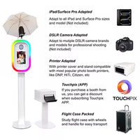 Cabina de Fotos Portátil para iPad, Cámara Adaptada y Software para iPad, Control de Luz LED, Cabina de Fotos para Surface Pro, Cabina de Fotos para Bodas