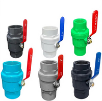 Robinet à boisseau sphérique manuel en PVC, acier, aluminium, cuivre, à vis plat, deux pièces, pour plomberie, Sch40