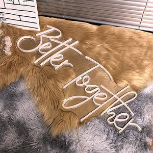 Conception libre enseignes électroniques BASSES quantité minimale de commande enseigne lumineuse Led personnalisée enseigne au néon Better Together acrylique - Product Image 6