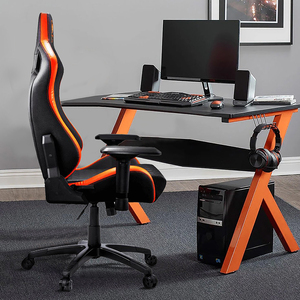 Ensemble de chaises de bureau de jeu à dossier haut <span class=keywords><strong>Cougar</strong></span> Logo <span class=keywords><strong>Siège</strong></span> de bureau inclinable ergonomique confortable en cuir avec base en métal robuste - Product Image 2