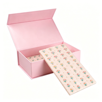Boîte d'emballage de mahjong vide en carton rigide haut de gamme, luxueuse, rose, verte, bleue, avec tuiles de mahjong magnétiques vides, boîtes cadeaux