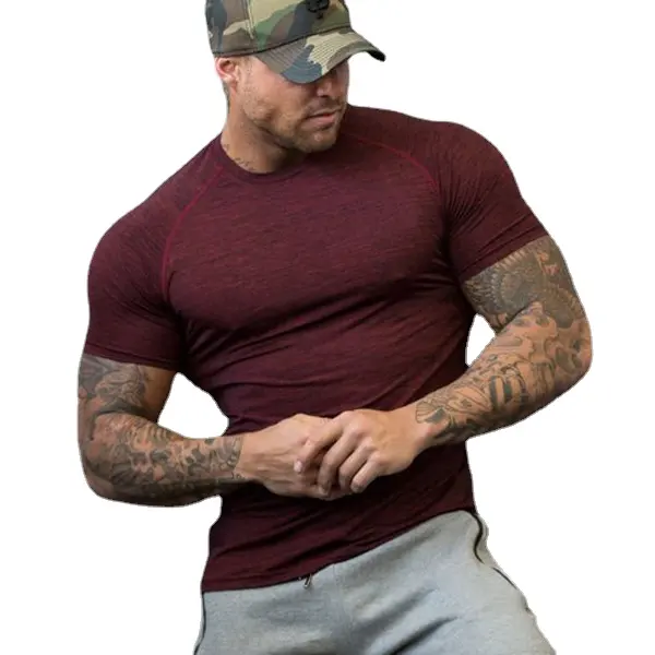 Nieuwe Mode Lange Lengte T-shirt Mannen Katoen Vlakte Extra Lange Gebogen Zoom Scoop Bodem T Shirts