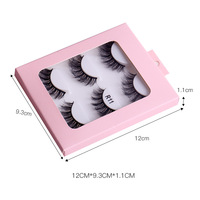 3 paires de faux cils synthétiques naturels quotidiens en boîte rose, style long, réalistes 6D 8D 8-20 mm, naturellement doux et délicats