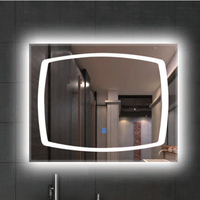 Miroir intelligent LED moderne à commande tactile, réglable, écologique, décoration intérieure pour appartement et villa avec solutions de design graphique