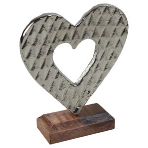 Estatuilla decorativa de corazón de aluminio a precio barato al por mayor con acabado chapado decoración de mesa para la decoración de la oficina en casa Base de madera - Product Image 5