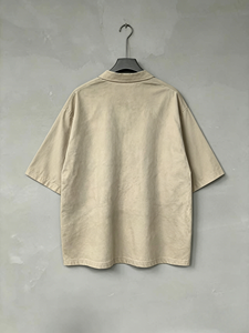 Chemise à manches courtes zippée personnalisée ShangJinHe pour homme 2026 – Coupe décontractée, tissu épais, streetwear, hauts utilitaires <span class=keywords><strong>de</strong></span> créateur - Product Image 2