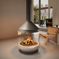 Cheminée suspendue, foyer à bois, foyer à vapeur d'eau, chauffage électrique pour villa et salon