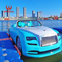 Bateau électrique de luxe en forme de voiture avec design rose pour la navigation de plaisance sur lac et mer et les loisirs