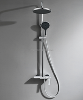Robinet de douche thermostatique à 3 poignées en laiton massif avec valve en céramique, commande facile, touches piano, finition polie, multifonctionnel, pour hôtel