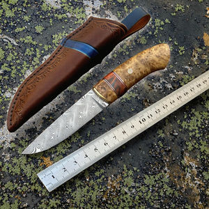 Couteau à fruits de camping en plein air de qualité industrielle en acier inoxydable à lame fixe en bois dur nordique OEM personnalisable Chasse Marque YF - Product Image 2