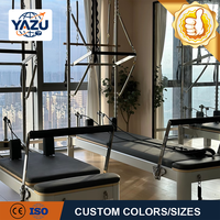 Reformer de Pilates portable en aluminium avec roues, équipement de yoga léger pour les entraîneurs personnels et les studios de Pilates mobiles