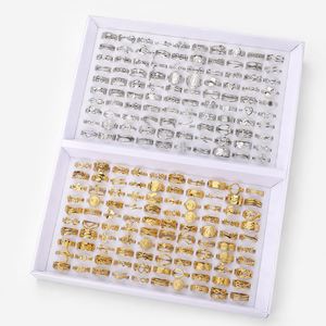 Wholesale Cheap Gold Plated Mixed Women <b>Adjustable</b> <b>Rings</b> Set Wedding Engagement Jewelry Bulk Stainless Steel <b>Rings</b> - Product Image 5