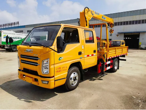 <span class=keywords><strong>JMC</strong></span> Cabina con litera 3Ton 4Ton Hidráulico de pluma recta Mini grúa montada en camión con función de descarga para la venta - Product Image 2