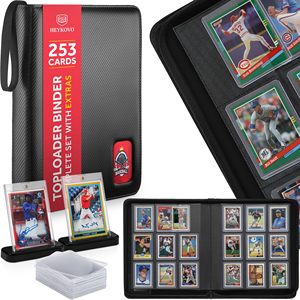 Carpeta para Tarjetas Top Loader con Capacidad para 289 Tarjetas, 20 Fundas Protectoras y Carpeta de PU con Acabado Negro Carbón - Product Image 2