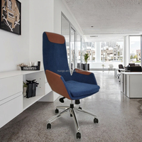 Chaise ergonomique moderne pour bureau à domicile siège confortable rembourré en tissu PU vente directe d'usine pour bureaux d'ordinateur