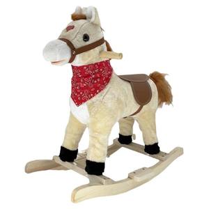 حصان هزاز خشبي آمن للأطفال من <span class=keywords><strong>DR</strong></span> الأكثر مبيعًا، لعبة ركوب للأطفال، حصان هزاز من القطيفة الناعمة - Product Image 5