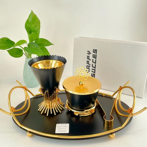 Venta caliente adornos de mesa de lujo ligeros quemadores de incienso adornos de quemador de incienso árabe de Oriente Medio - Product Image 3