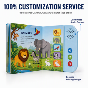 <span class=keywords><strong>Libro</strong></span> de Sonidos Personalizado para Niños, <span class=keywords><strong>Libro</strong></span> Educativo Interactivo de Papel, Manualidades para Niños, <span class=keywords><strong>Libro</strong></span> de Audio Multisonido, Solución de Marca, Accesorio - Product Image 1