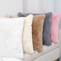 Nouvelle mode dos chaise soutien fourrure jeter oreiller funky coussins lapin fausse fourrure canapé jeter oreiller