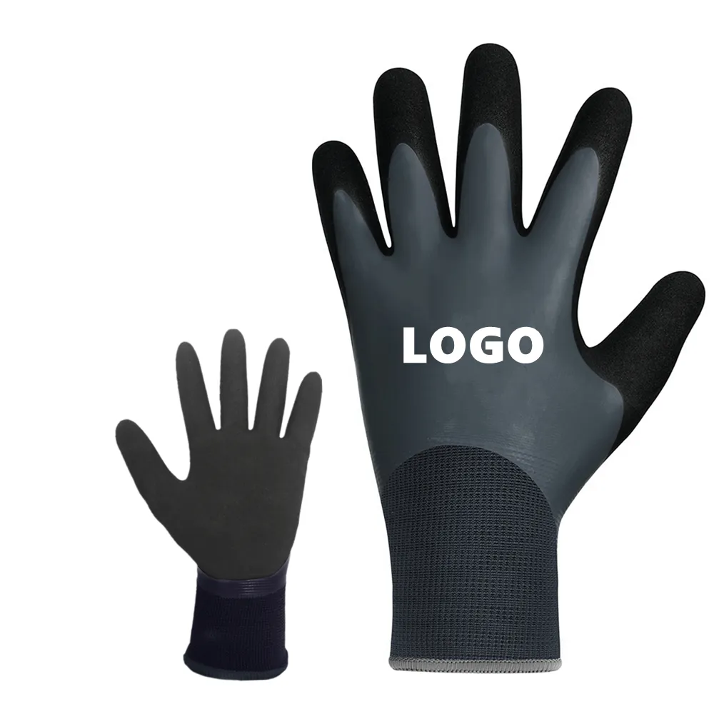 LOGO custom premium 100% waterproof fishing glove unisex hiking running glove cut resistant hand protect cold proof fish glove