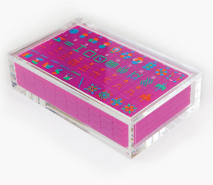 Factory Custom Made Transparent Lucite Acrylic <b>Mahjong</b> Premium Protect case <b>Set</b> for Display Only - Product Image 1