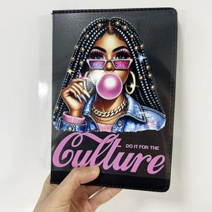 Copertina per Diario UV DTF 'Do It for the Culture Bookies' Design Regina Nera Adesivi UVDTF Copertine per Quaderni - Product Image 4