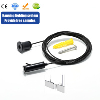 Kit de suspension de lustre réglable à verrouillage automatique avec pince à câble