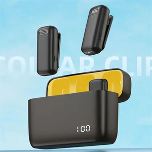 K6 Live Noise Cancelling Dual Wireless Clip Lavalier Recording 2.4Ghz Microphone Bee <span class=keywords><strong>Lavier</strong></span> Microphone pour Smartphone USB Type-c - Product Image 1