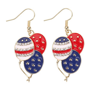 Pendientes con la bandera estadounidense de 7 meses y <span class=keywords><strong>4</strong></span> días, para el Día de la Independencia, el Día de los Caídos, el Día de los Veteranos, pendientes patrióticos, accesorios - Product Image 6