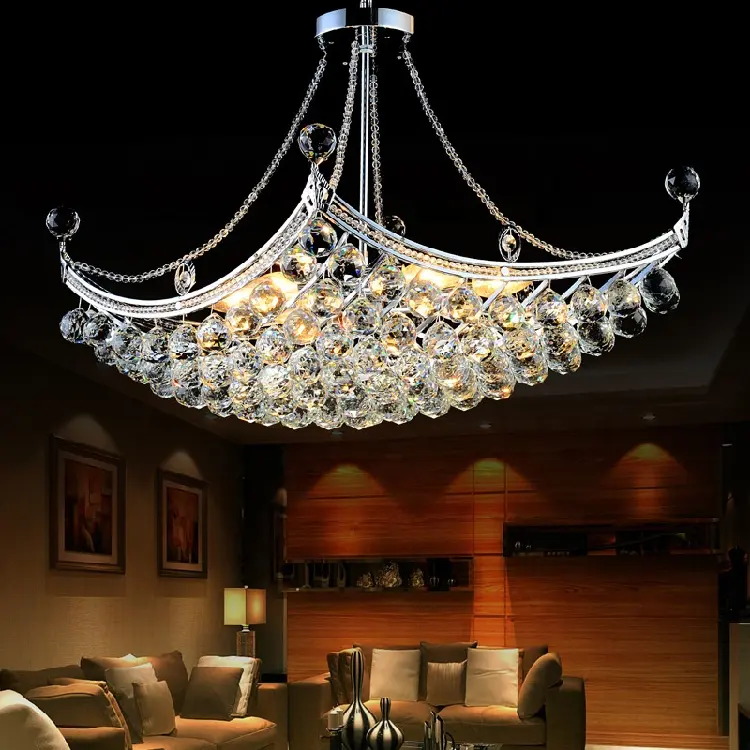 Lampadario illuminazione lampadario moderno lampadario a sospensione lampadario di cristallo di lusso per la casa dell'hotel