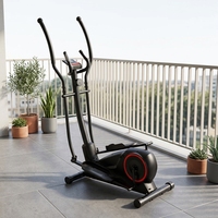 Appareil elliptique domestique compact à entraînement magnétique par roue arrière, stepper silencieux d'intérieur, simulateur de marche spatiale CE